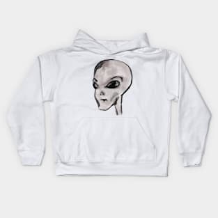 Grey Alien Kids Hoodie